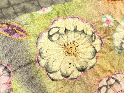 平和屋着物●太鼓柄袋帯　絞り　辻が花　金通し地　正絹　逸品　DABG0904az