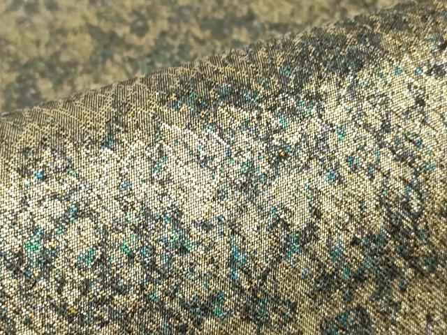 平和屋着物▼六通柄袋帯　霞文　金糸　正絹　逸品　DABG0974az