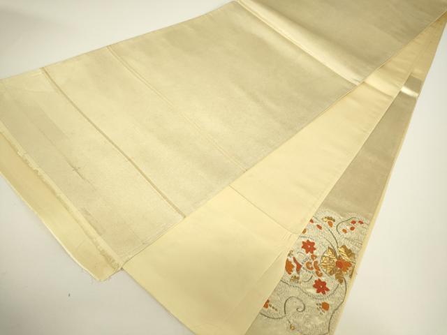 平和屋着物▼中国三大刺繍　相良刺繍　総刺繍　太鼓柄袋帯　正倉院更紗花文　金銀糸　引箔　正絹　逸品　DABG0990az