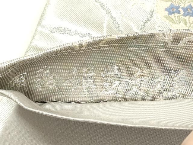 平和屋着物◎六通柄袋帯　唐織　有職姫芝文様　金銀糸　引箔　さが美扱い　正絹　逸品　DABG1043xg