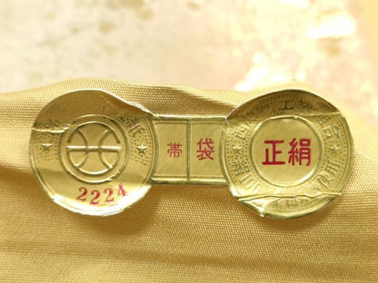 平和屋着物◎西陣　六通柄袋帯　唐織　地紙草花文　金銀糸　証紙付き　正絹　逸品　DABG1109xg