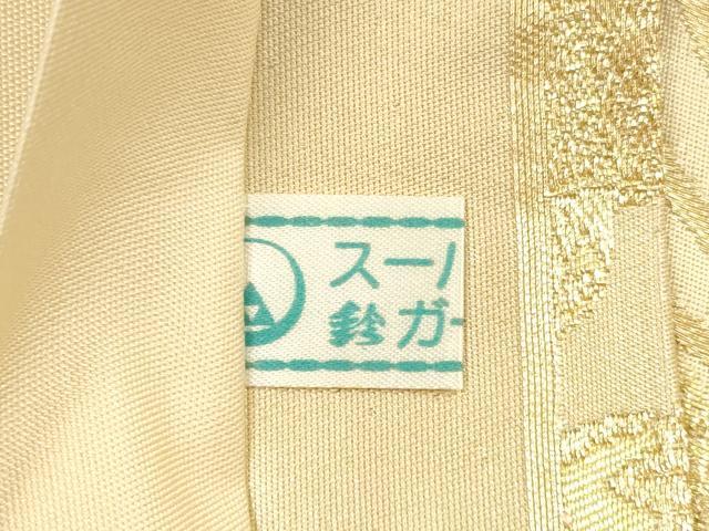 平和屋着物◎六通柄袋帯　唐織　扇面花文　金糸　鈴乃屋扱い　正絹　逸品　DABG1120xg