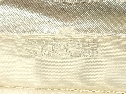 平和屋着物◎西陣　服部織物謹製　六通柄袋帯　葡萄蔦の葉文　こはく錦　銀糸　正絹　逸品　DABG1379xg