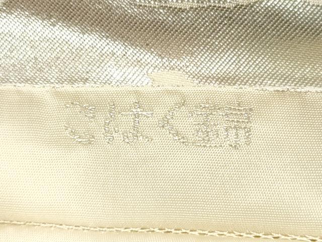 平和屋着物◎西陣　服部織物謹製　六通柄袋帯　葡萄蔦の葉文　こはく錦　銀糸　正絹　逸品　DABG1379xg