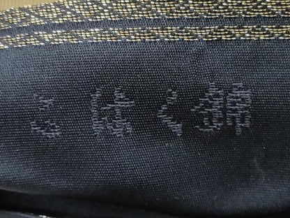 平和屋着物◎西陣　服部織物謹製　六通柄袋帯　飛鶴文　こはく錦　金糸　引箔　正絹　逸品　DABG1478xg