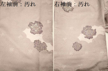 平和屋着物■小紋　花絵皿文　洗える着物　未使用　DABG1523ya