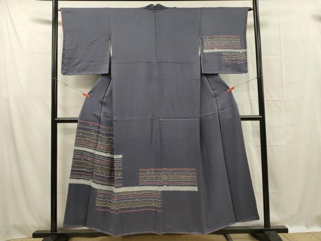 平和屋着物■訪問着　絞り　横段霰文　正絹　逸品　未使用　DABG1533ya