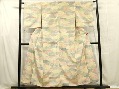 平和屋着物■本場染大島紬　切嵌吉祥花文　正絹　逸品　DABG1535ya