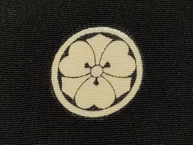 平和屋着物■豪華黒留袖　駒刺繍　檜垣花鳥文　金糸　正絹　逸品　DABG1536ya