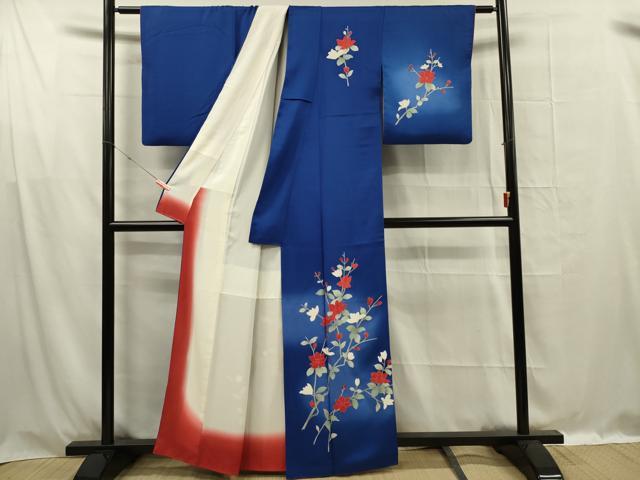 平和屋着物■訪問着　枝花文　暈し染め　正絹　逸品　DABG1537ya