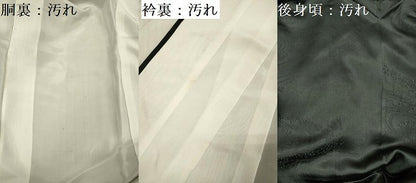 平和屋着物■訪問着　刺繍　舞花文　黒地　金彩　正絹　逸品　DABG1538ya