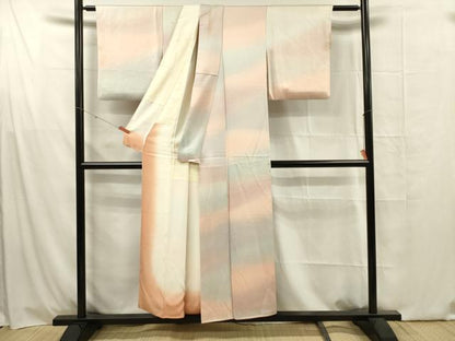 平和屋着物■上質な小紋　作家物　霞文　暈し染め　正絹　逸品　DABG1599ya