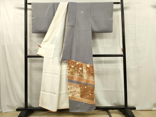 平和屋着物■中国三大刺繍　相良刺繍　色留袖　風景吉祥花文　金彩　正絹　逸品　DABG1602ya