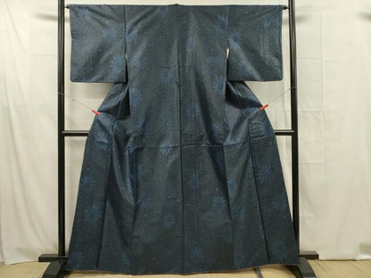 平和屋着物■上質な紬　菊尽くし　正絹　逸品　DABG1604ya