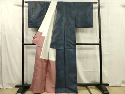 平和屋着物■上質な紬　菊尽くし　正絹　逸品　DABG1604ya