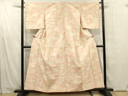 平和屋着物■上質な紬　枝葉文　正絹　逸品　DABG1605ya