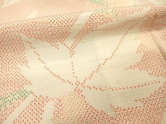 平和屋着物■上質な紬　枝葉文　正絹　逸品　DABG1605ya