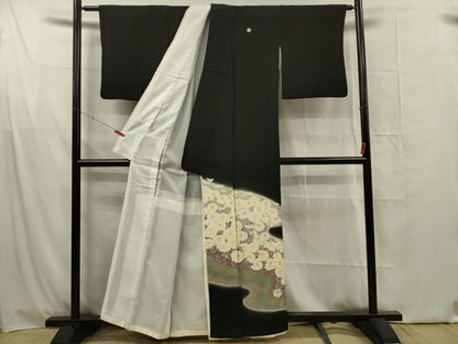 平和屋着物■豪華黒留袖　菊尽くし　暈し染め　正絹　逸品　DABG1606ya