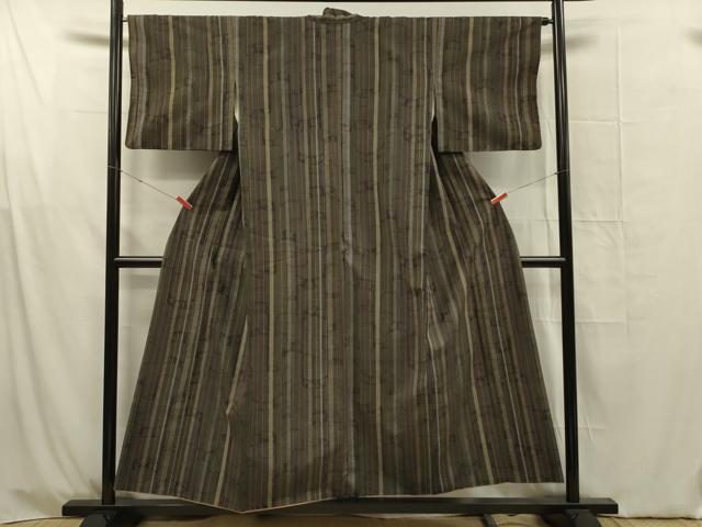 平和屋着物■上質な紬　花間道　正絹　逸品　DABG1618ya