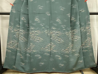 平和屋着物■訪問着 雪芝文 正絹 逸品 DABG1625ya