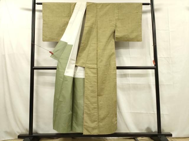 平和屋着物■大原紬　抽象文様　証紙付き　正絹　逸品　DABG1634ya