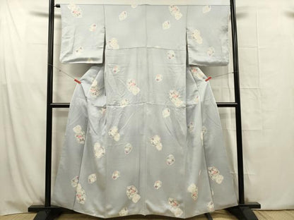 平和屋着物■上質な小紋　草花文　正絹　逸品　DABG1651ya