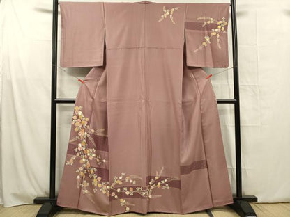 平和屋着物■訪問着　駒刺繍　枝垂れ藤　金彩　正絹　逸品　DABG1666ya