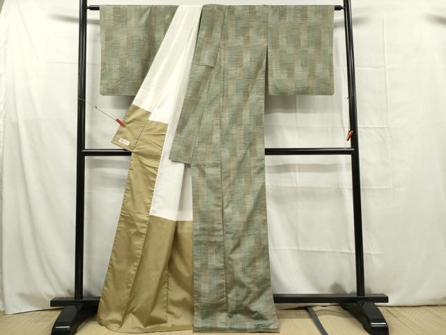 平和屋着物■上質な紬　抽象文様　やまと誂製　正絹　逸品　DABG1675ya