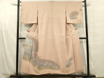 平和屋着物■訪問着　箔散らし　松　暈し染め　金彩　正絹　逸品　DABG1682ya