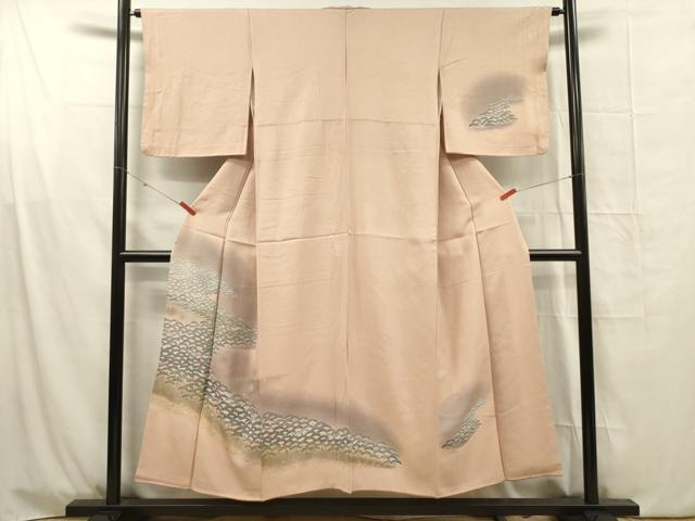 平和屋着物■訪問着　箔散らし　松　暈し染め　金彩　正絹　逸品　DABG1682ya