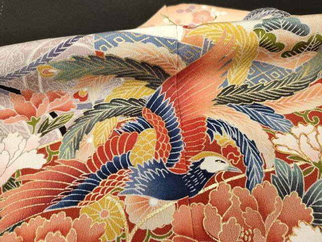 平和屋着物■豪華黒留袖　駒刺繍　花鳥文箱文　青海波　金彩　正絹　逸品　DABG1687ya