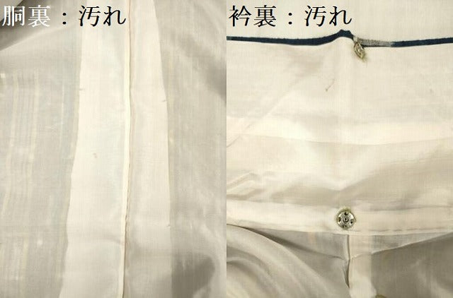 平和屋着物■上質な紬　花間道　十字絣　正絹　逸品　DABG1692ya