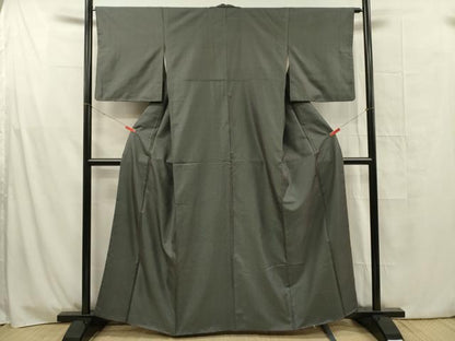 平和屋着物■上質な紬　十字絣　正絹　逸品　DABG1697ya