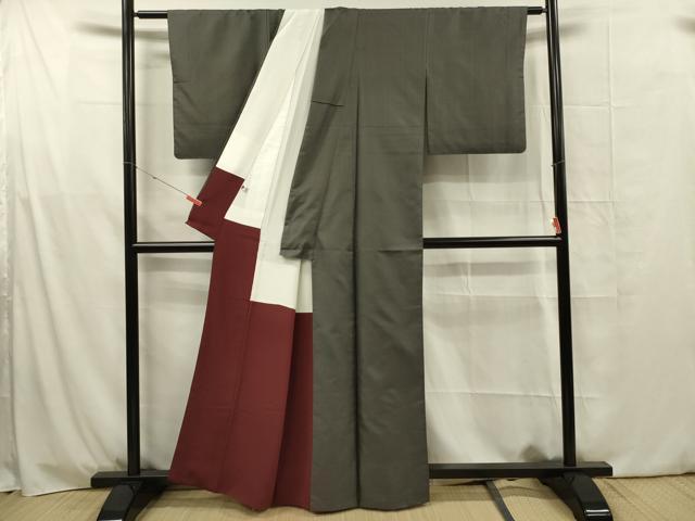 平和屋着物■上質な紬　十字絣　正絹　逸品　DABG1697ya