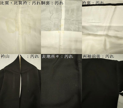 平和屋着物■豪華黒留袖　作家物　駒刺繍　御所車飛鶴人物花文　暈し染め　金銀彩　正絹　逸品　DABG1698ya