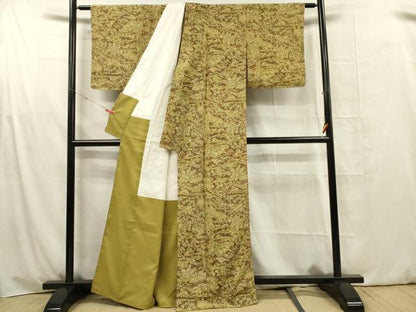 平和屋着物■上質な小紋　霞文　正絹　逸品　未使用　DABG1702ya