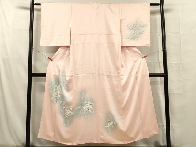 平和屋着物■訪問着　刺繍　草花文　暈し染め　金彩　やまと誂製　正絹　逸品　DABG1710ya