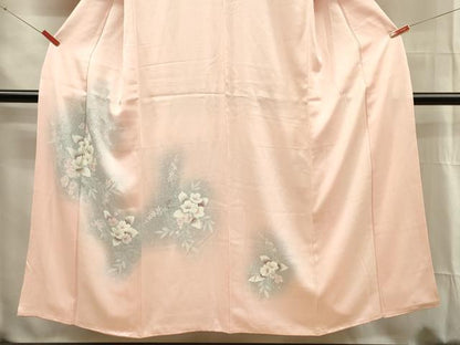 平和屋着物■訪問着　刺繍　草花文　暈し染め　金彩　やまと誂製　正絹　逸品　DABG1710ya