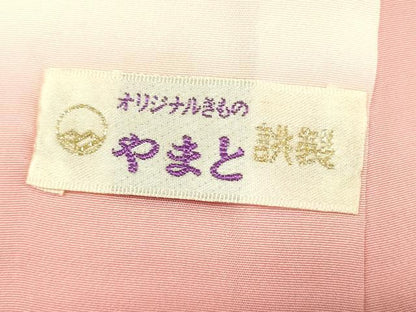 平和屋着物■訪問着　刺繍　草花文　暈し染め　金彩　やまと誂製　正絹　逸品　DABG1710ya