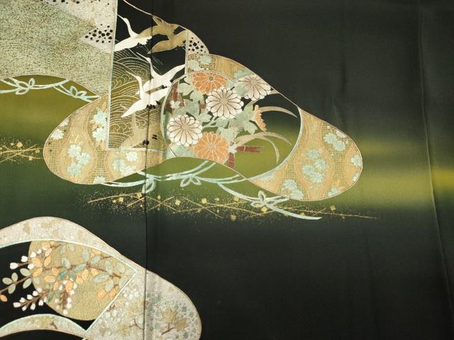 平和屋着物■豪華黒留袖　泰常　和様吉祥文様　暈し染め　金彩　正絹　逸品　DABG1711ya