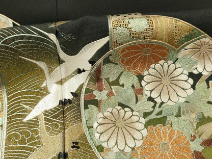 平和屋着物■豪華黒留袖　泰常　和様吉祥文様　暈し染め　金彩　正絹　逸品　DABG1711ya