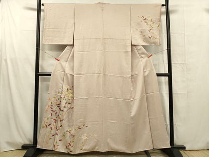 平和屋着物■訪問着　刺繍　枝花文　正絹　逸品　DABG1715ya