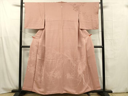 平和屋着物■無地絵羽訪問着　草花地紋　ときがら茶色　正絹　逸品　DABG1720ya