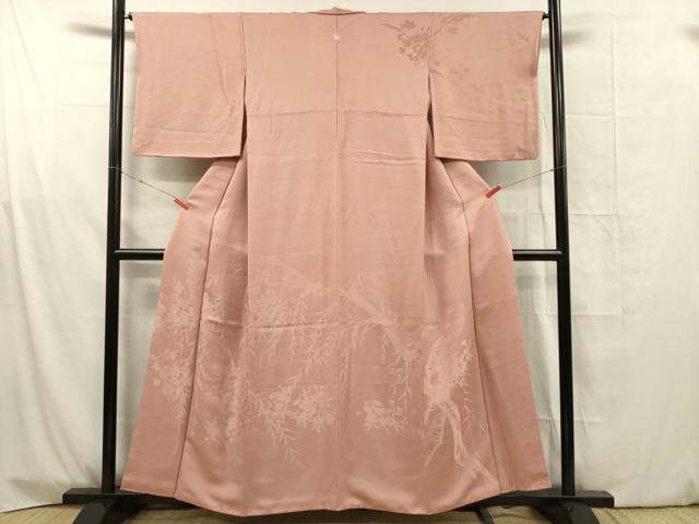 平和屋着物■無地絵羽訪問着　草花地紋　ときがら茶色　正絹　逸品　DABG1720ya