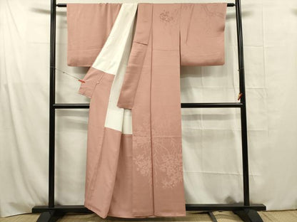 平和屋着物■無地絵羽訪問着　草花地紋　ときがら茶色　正絹　逸品　DABG1720ya