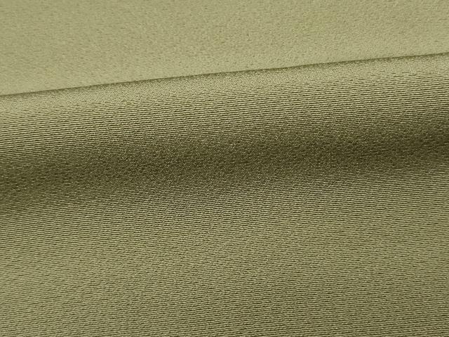 平和屋着物■上質な色無地　山葵色　正絹　逸品　DABG1721ya