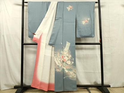 平和屋着物■訪問着　花車文　暈し染め　正絹　逸品　DABG1722ya