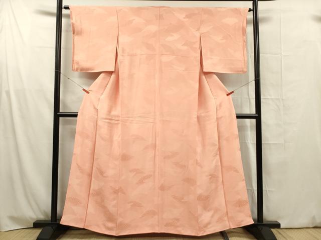 平和屋着物■上質な色無地　刺繍　裏菊地紋　東雲色　正絹　逸品　DABG1724ya