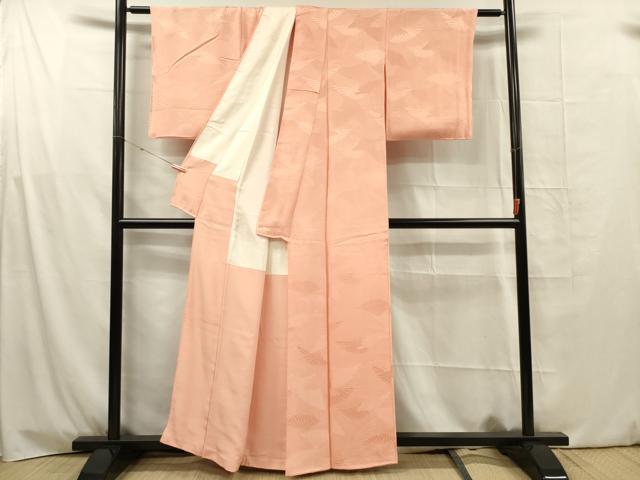 平和屋着物■上質な色無地　刺繍　裏菊地紋　東雲色　正絹　逸品　DABG1724ya
