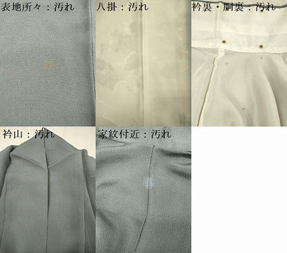平和屋着物■訪問着　刺繍　風景花松文　暈し染め　金彩　正絹　逸品　DABG1725ya